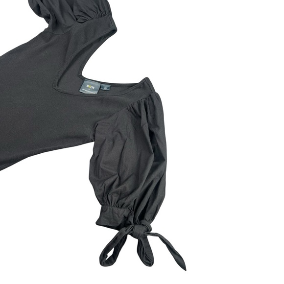 Maeve Anthropologie Women’s Puff-Sleeved Blouse Top In Black Size XS - Picture 4 of 7